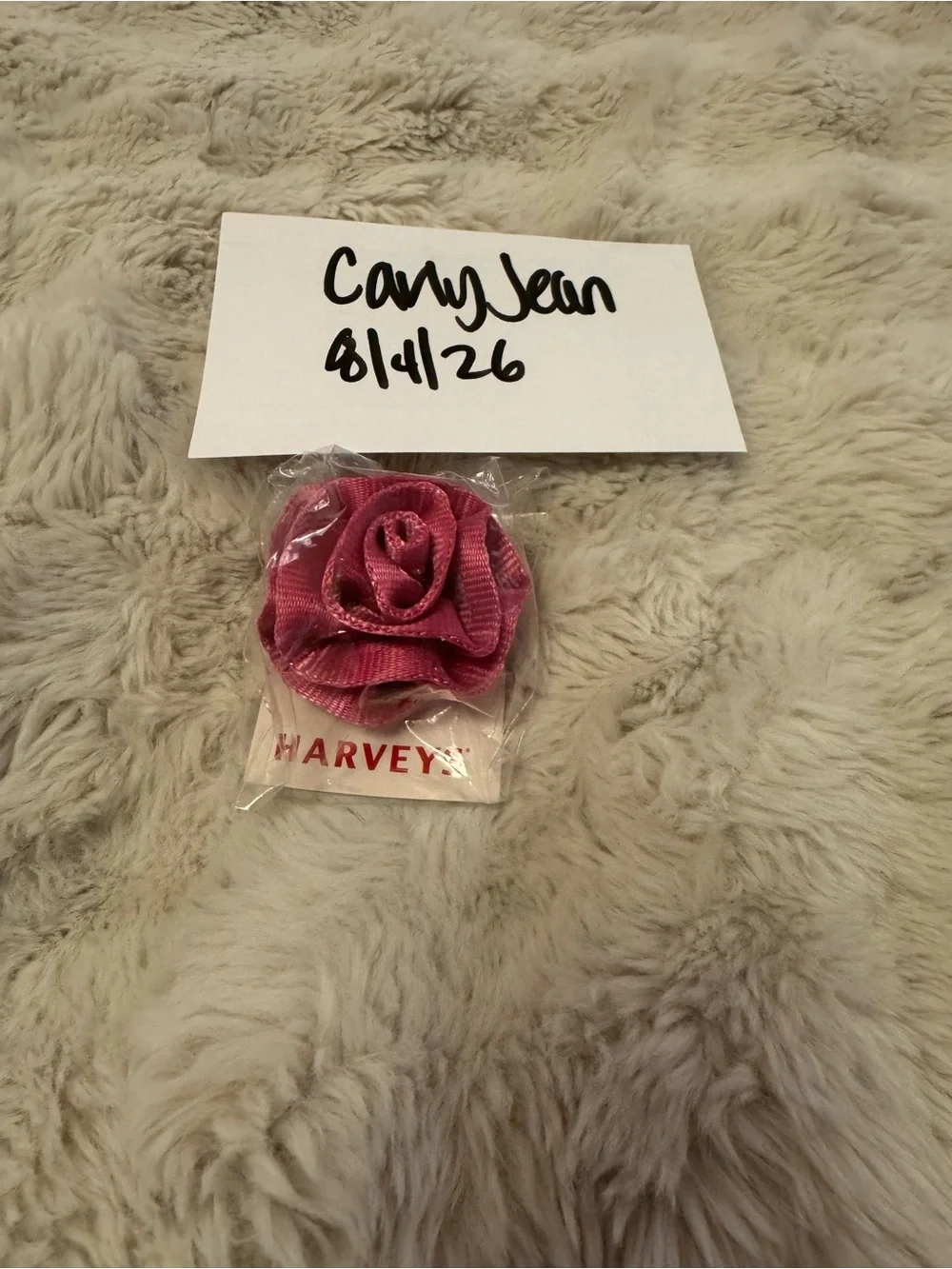 Harveys Fuchsia Rosette clip